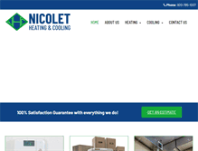 Tablet Screenshot of nicoletheatingandcooling.com